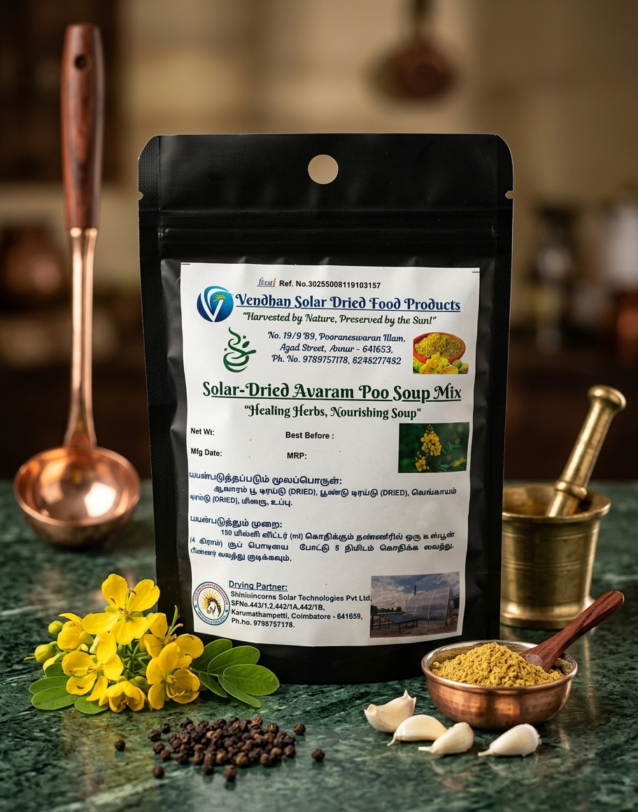 Solar-Dried Avaram Poo Soup Mix Powder