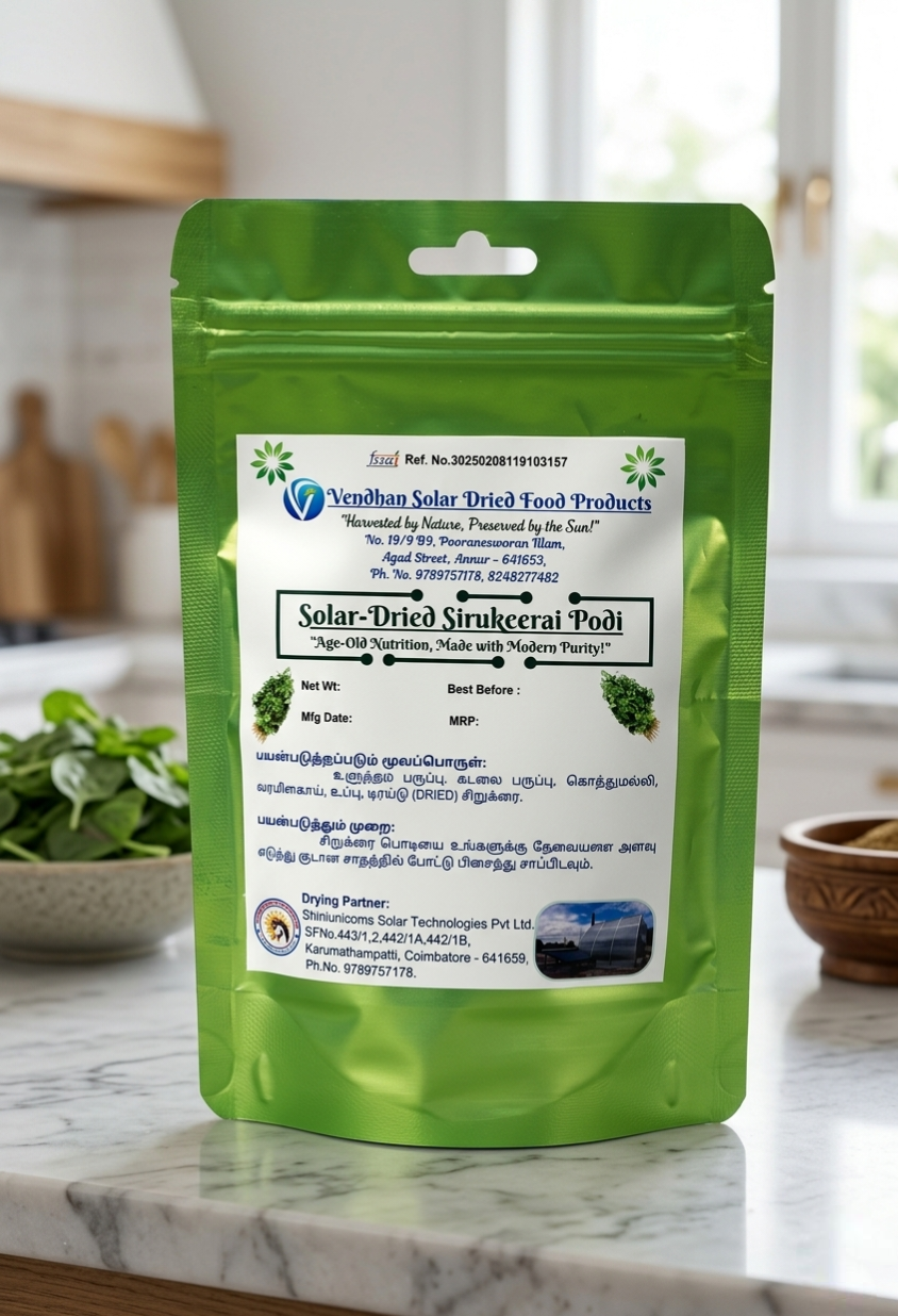 Solar-Dried Sirukeerai Powder