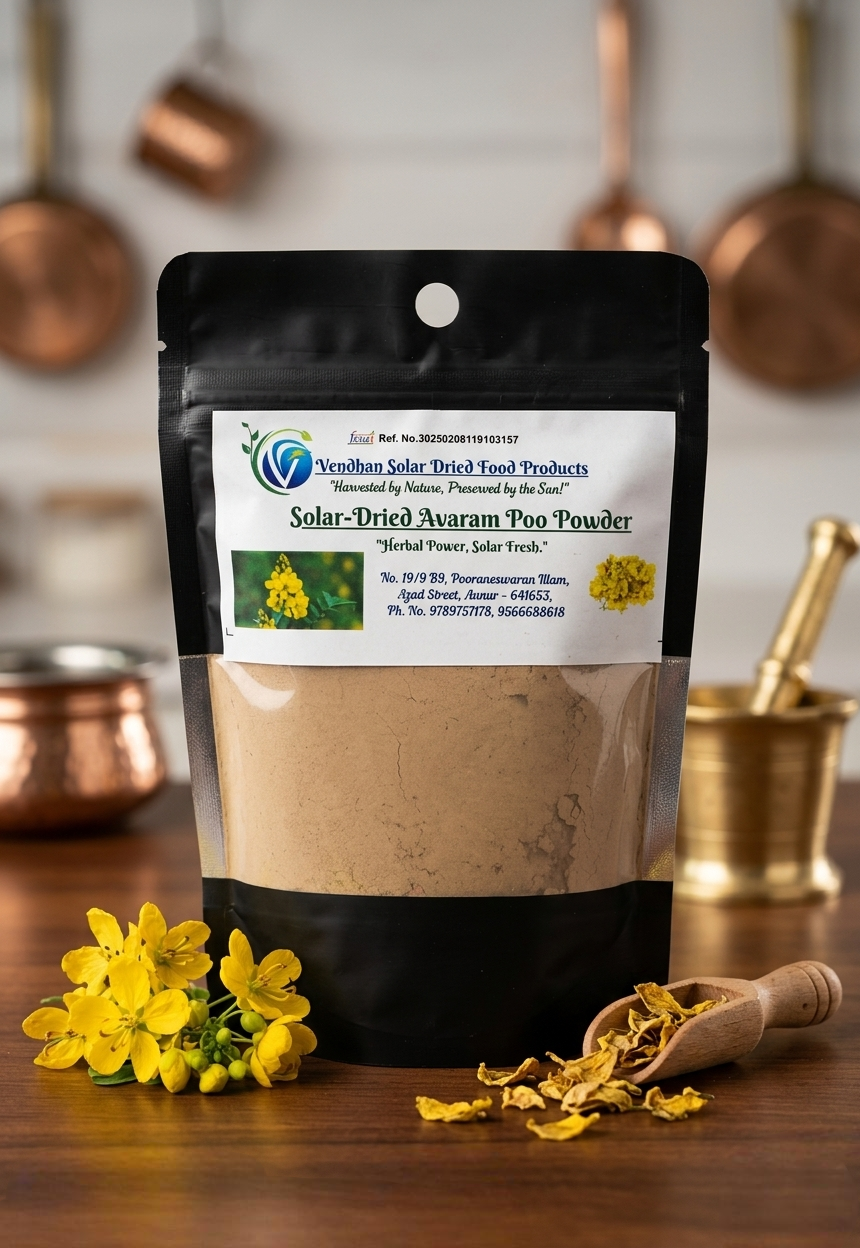 Solar-Dried Avaram Poo Powder